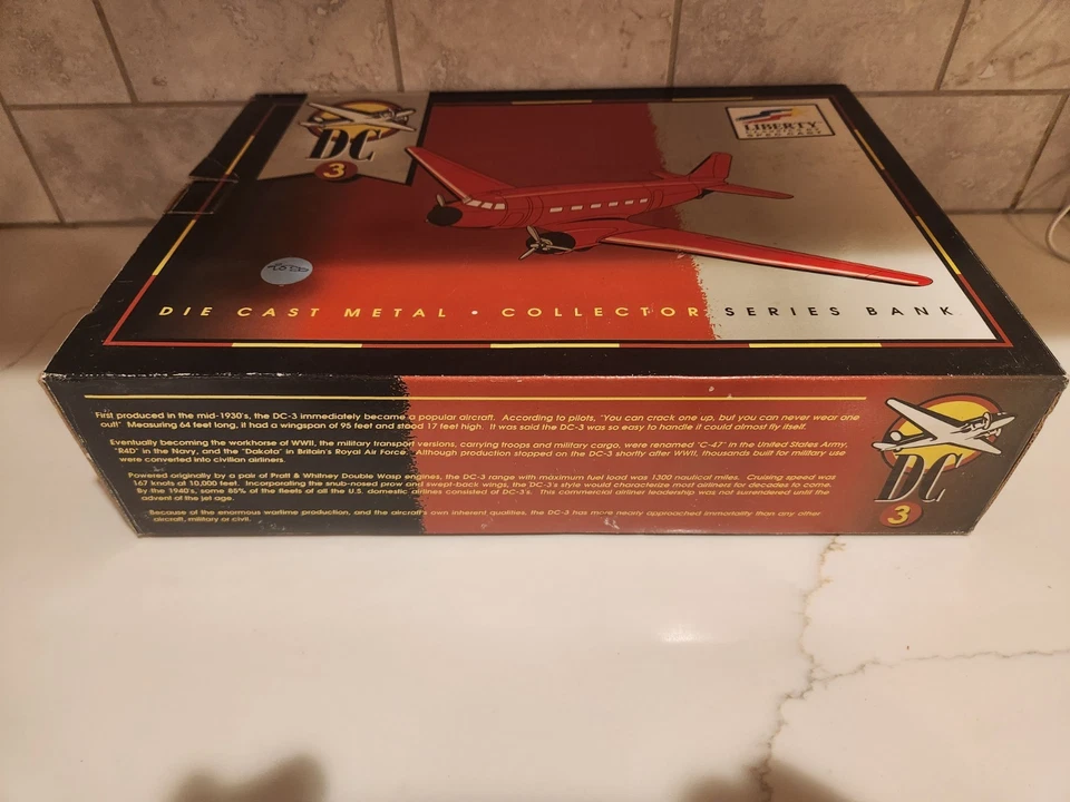 Liberty Classics DC-3 Die-Cast Metal Plane Bank - Image 3 of 4