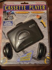 NOS Vintage Cassette Tape Player w/Headphones Portable Mod 820M Lenoxx Sound