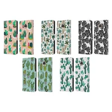 ANDREA LAUREN DESIGN PLANT PATTERN LEATHER BOOK WALLET CASE FOR MOTOROLA PHONES