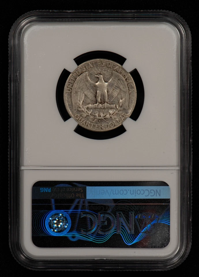 1942-D DDR 25c Silver Washington Quarter - FS-801 Double Die - NGC VF 25 - X5821 - Image 3 of 4