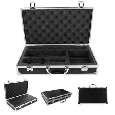 Wireless Microphone Carrying Cases Hard Shell Mic Foam Case Compartment Portable - Image 1 of 4