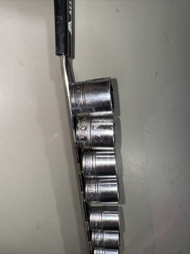 Snap On Tools USA 3/8" Drive Shallow SAE 1/4" - 7/8" Socket Set Lot 6-PT Rail - Picture 8 of 8