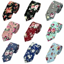 Men  s 6CM Floral Flower Necktie Wedding Party Cotton Neck Ties Business Tie
