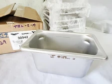 Lot of 6- Vollrath 30942 1/9th Size Food Pan SuperPan