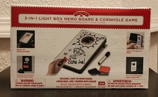 3 in 1 Light Up LED box memo board & cornhole game 