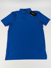 J. Lindeberg Chip Slim Fit Mens Golf Polo in Lapis Blue Sz M, New with Defects