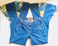 Rare Mudd y2k vintage bell bottom jeans size 7 Wide Flare Boho Hippie Festival
