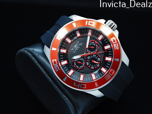 NUEVO Reloj Invicta Para Hombre 50mm PRO BUZO ESFERA NEGRA Tono Rojo-Negro SS - Imagen 6 de 9