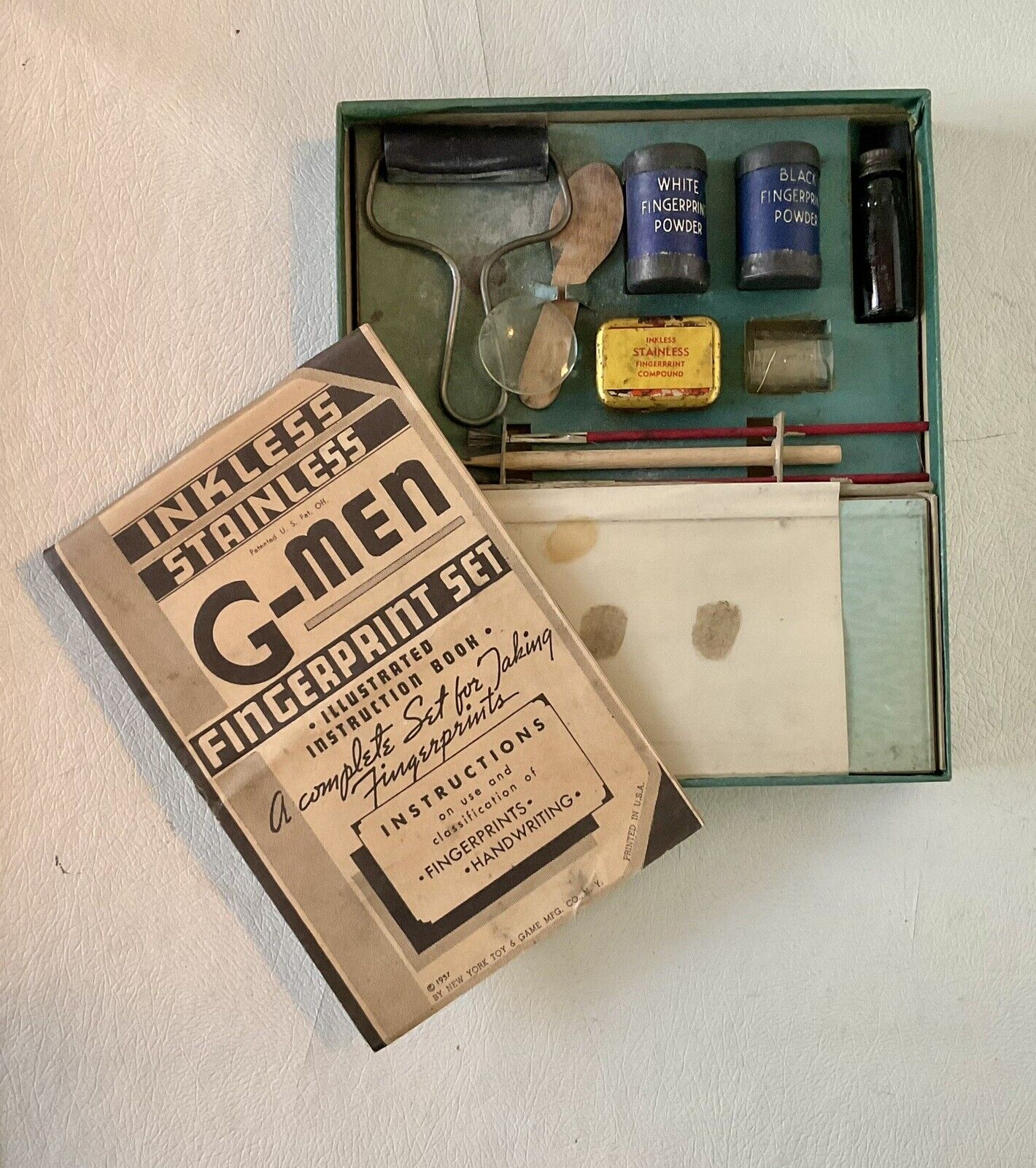 1937 Official G-Men Fingerprint Set New York Toy & Game - Emporium San Francisco