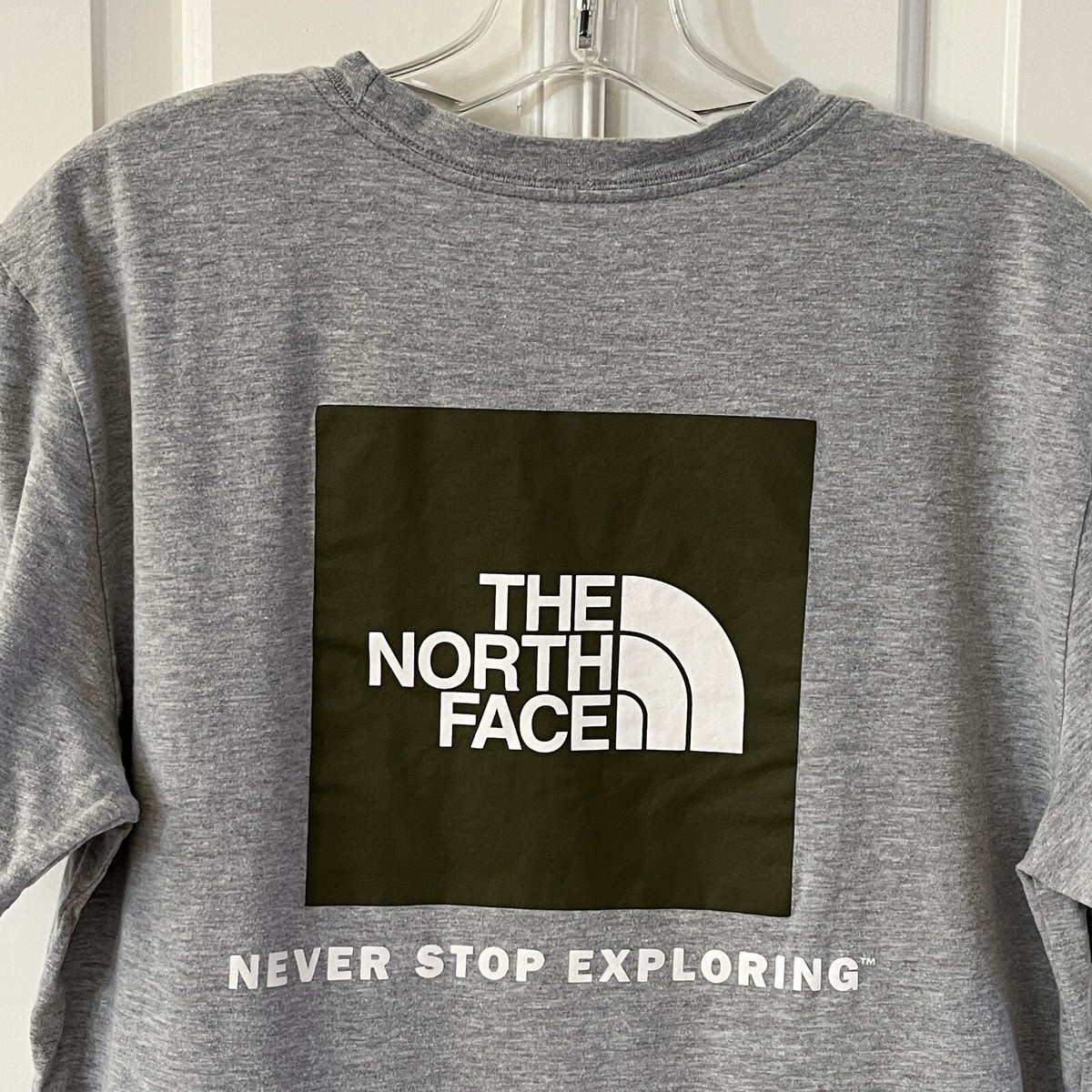 The North Face Shirt Adult M Half Dome Logo Gray Green Never