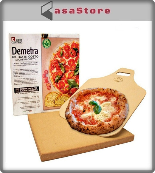 DEMETRA PIETRA IN COTTO REFRATTARIA PER IL TUO FORNO DOMESTICO- PIZZA-PANE-DOLCI