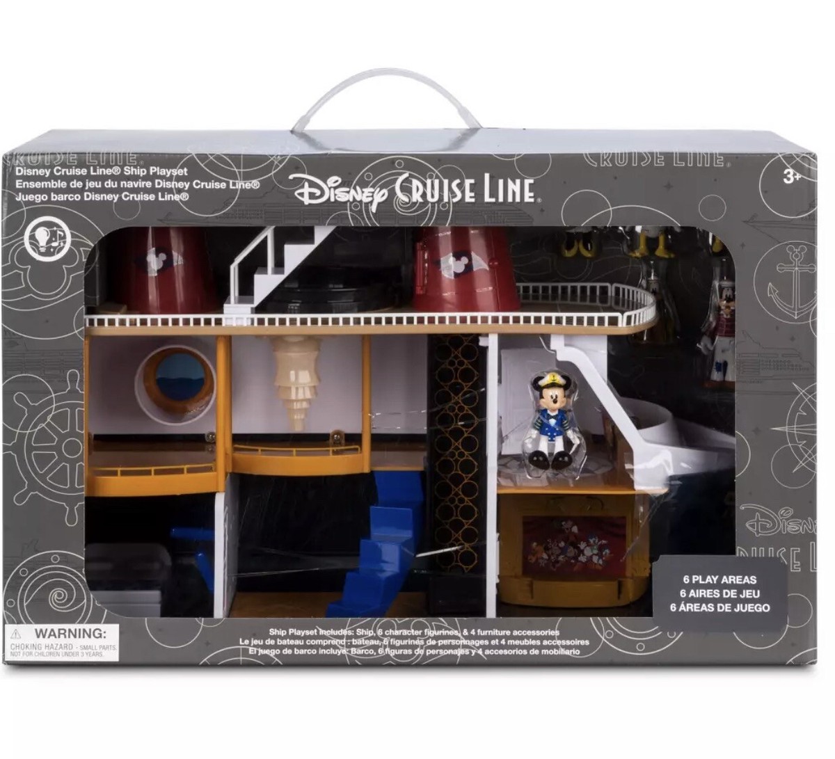 Disney クルーズライン ピンバッジ 6個セット Disney Parks Cruise Line DCL 6 Figures & Ship Playset With