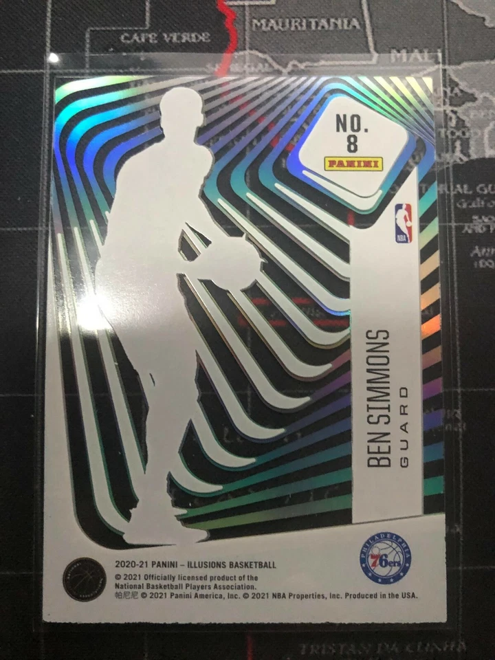 2020-21 Panini Illusions Amazing Ben Simmons Philadelphia 76ers GREEN Parallel  - Image 2 of 2