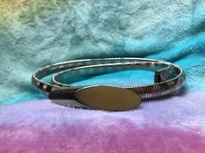 vintage '80s Silver Metal STRETCH skinny snake BELT - 24 inch
