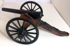 Miniature Toy Cannon Die-cast Metal 6" long ,2 1/4 inch wheels, 3 1/2 in. barrel