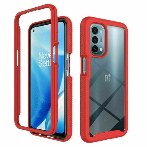 For OnePlus Nord N200 5G Shockproof Rubber Case Hybrid Armor Clear PC Back Cover - Picture 8 of 18