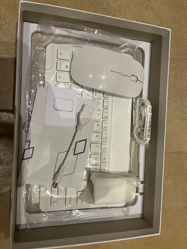 NUEVO - Mini Teclado y Mouse y Auriculares Blancos Para Tablet IOS Windows Android - Imagen 6 de 6