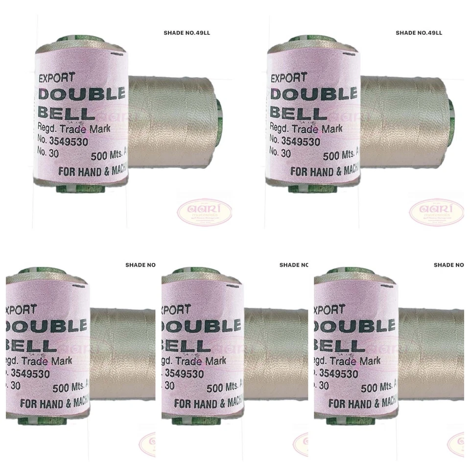 5X Viscose Rayon Yarn Thread Grey Colour 500mtr,Hand & machine embroidery - Image 3 of 3