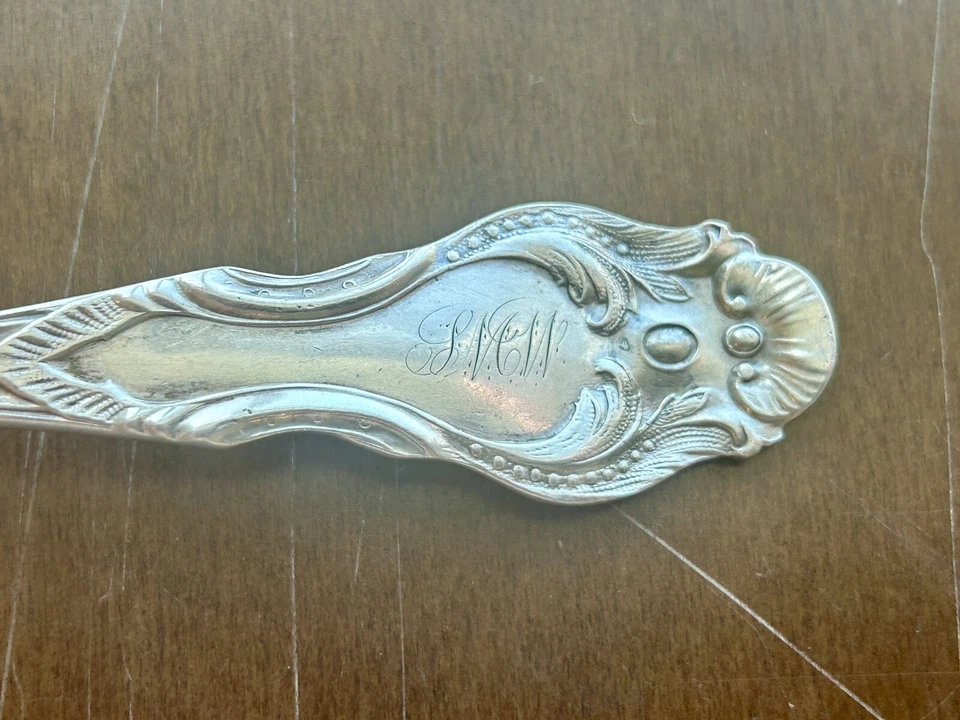 "Antigua moneda de Estados Unidos de la década de 1850 cucharón de plata del Imperio de 6 1/4"" de S. HOARD & Co. Philo Gilbert" Foto 2 de 4