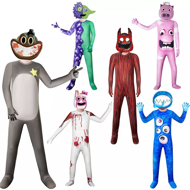 Game Rainbow Friends Red Guy Blue Green Purple Orange Monster Cosplay  Costume Anime Jumpsuit Adult Child Hallowen Bodysuit Suit