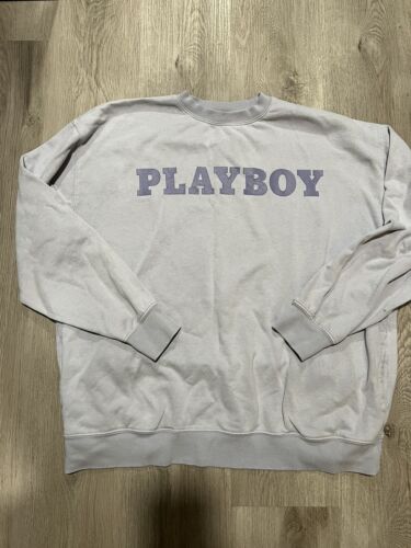 Playboy By Pacsun Purple Large Crew Neck Pullover 