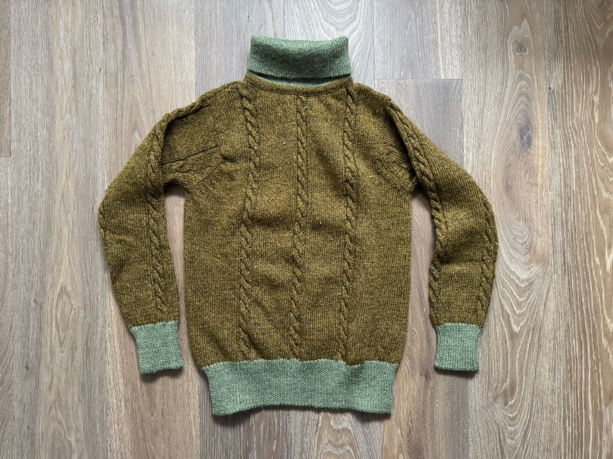 Nigel Cabourn Cable Wool Roll Neck Sweater 46 Small UK
