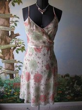 H&M Floral Spaghetti Strap Floral Multi-color Tea Dress Size 10