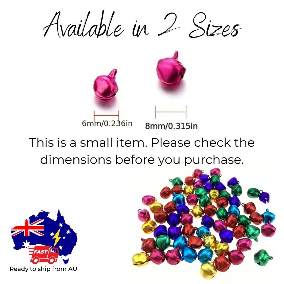 Mini Jingle Bells Tiny DIY Craft Bell Small Metal Bead Gold Charm Bronze Colour - image 3 of 4