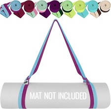 TECEUM Yoga Mat Strap   Adjustable Mat Holder Sling - 64 IN, Mixed Blueberry