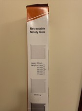 Baby Gate Extra Wide Mesh Safety Kid Pet Safety Stair 55"Wx33" White Dearlov