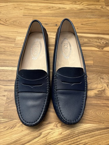 TOD’S Junior City Gommino Zapatos de Conducir en Cuero Nuevos sin Etiqueta 38.5 Mujer’s - Imagen 3 de 15