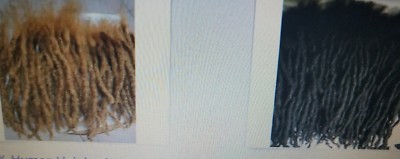 12 handmade dread 100% human hair locks up to 6'' long 6 blonde 6 natural black