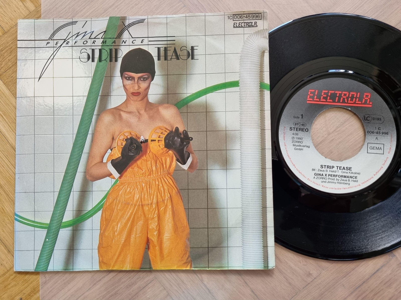7"" Single Gina X Performance - Strip tease Vinyl Germany