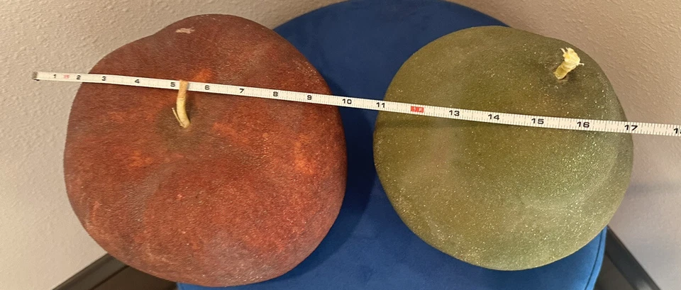 "Estatua grande de 9""x7"" roja manzana verde pera utilería de comida fruta restaurante exhibición decoración" Foto 4 de 4