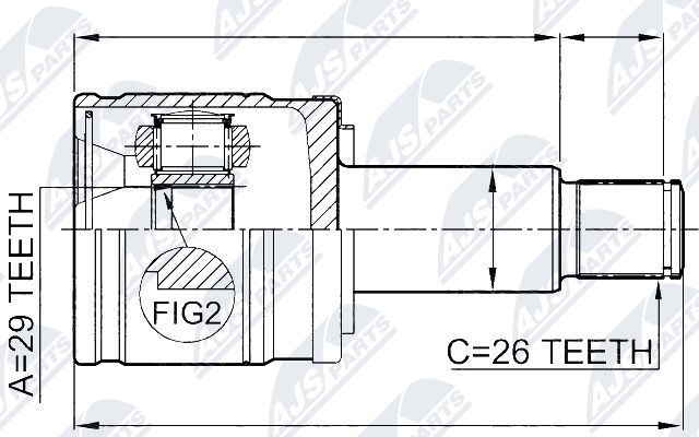 Joint arbre de transmission pour Suzuki Vitara soufflet de cardan et accessoires inclus