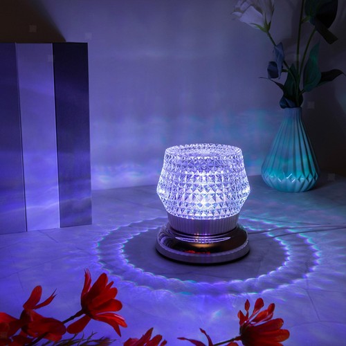 RGB Desk Lamps Portable Crystal Table Lamp Crystal Bedside Lamp for Dinner - Picture 4 of 12