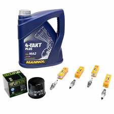 Öl 4L Inspektionspaket für Suzuki GSX-R 600 GSX-R 750 1996-00 Ölfilter+Zündkerze