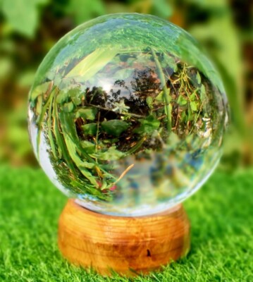 Large AAA Clear Crystal Quartz Sphere Crystal like Glass + Stand Gift 100MM