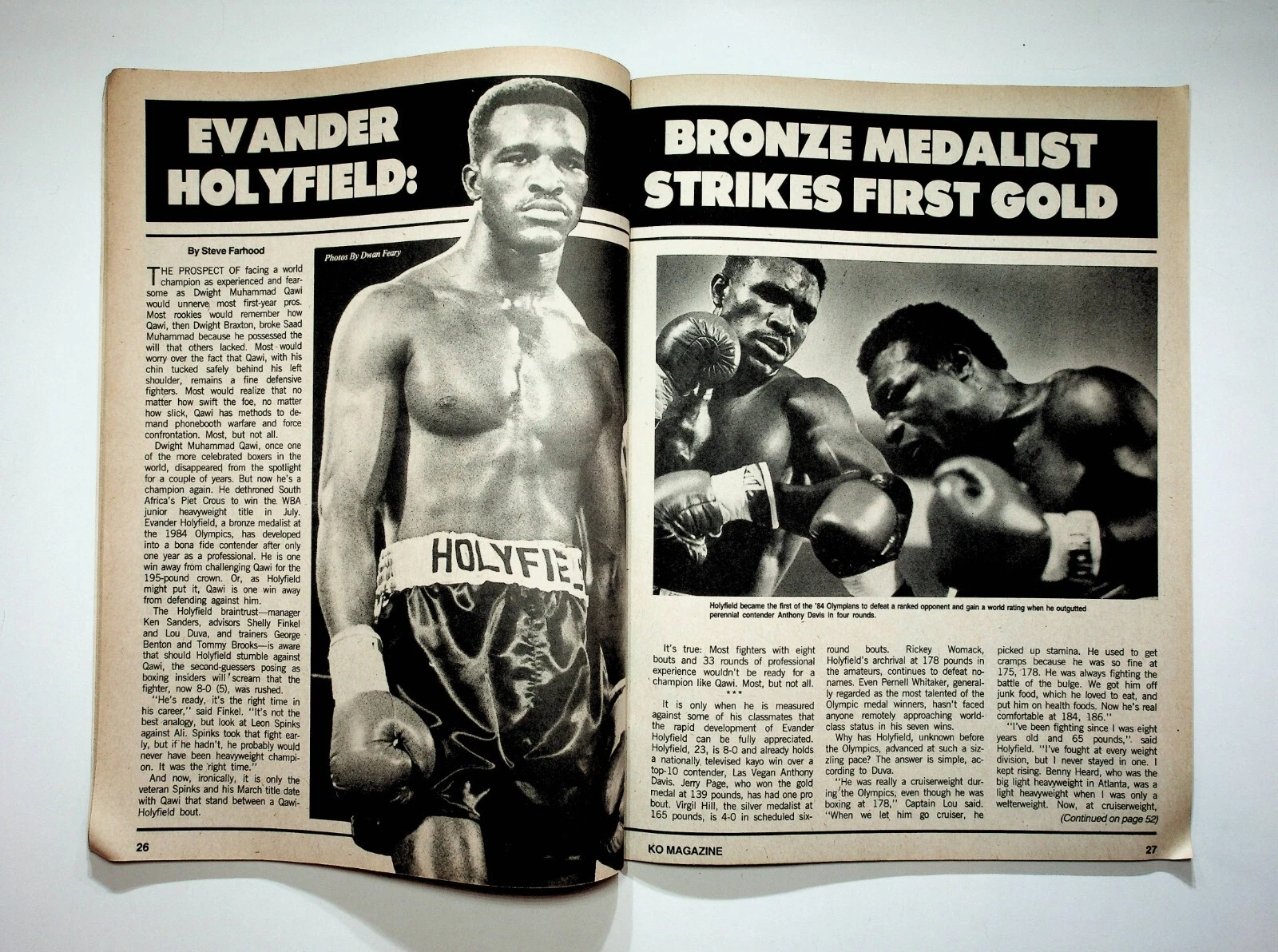 1986 May KO Knockout Boxing Magazine Mike Tyson Holyfield Holmes Spinks - 画像4/7