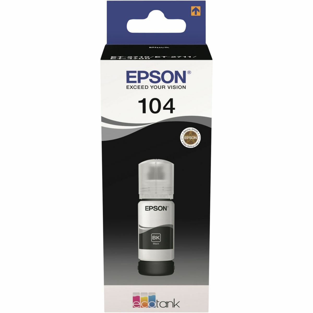 Cartouche d'encre EPSON Ecotank Bouteille 104 noire
