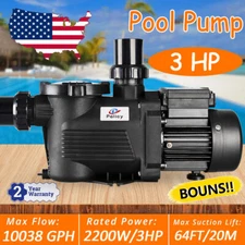 3 HP Inground Swimming Pool Pump Motor Strainer For Hayward Replacement 110V
