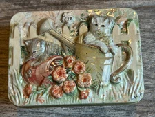 Keller Charles of Philadelphia Cat Tin Trinket Box Metal Kitty Cat Rudy Nappi