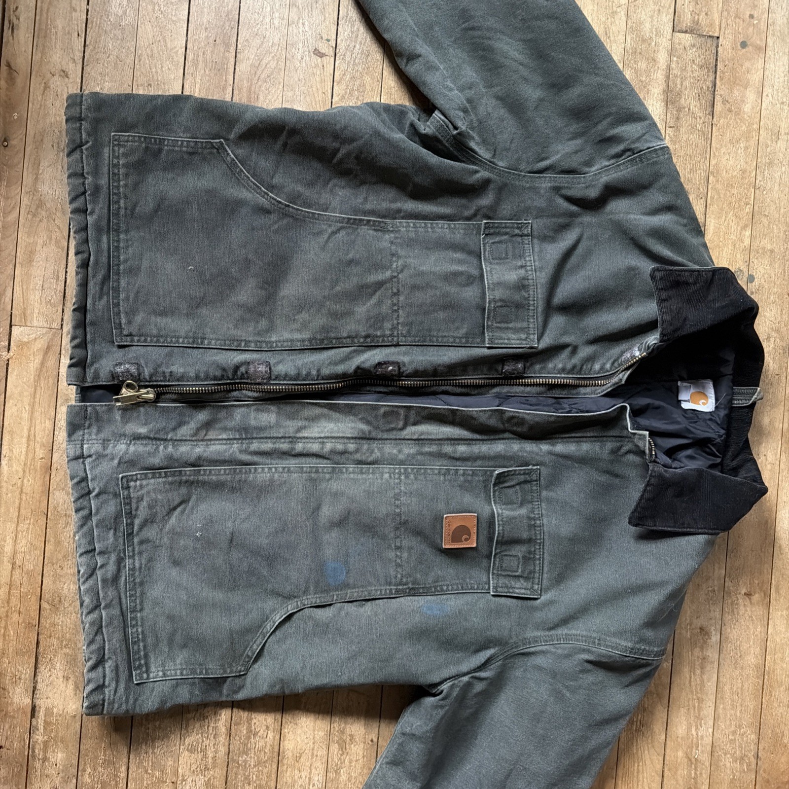 Carhartt Mens Green Solid C26MOS Work Jacket Coat XL Regular