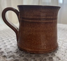Vintage 1983 Jugtown Ware Brown Mug Glazed