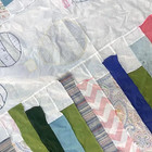 Holiday Hot Air Balloon Patchwork Baby Quilt Top 50x70"Pieced~BED/Wall Decor — photo 4