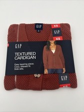 Gap Textured Cardigan XS Rust Brown MSRP 79.95