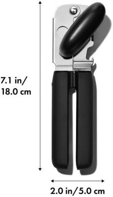 OXO Good Grips Dosenöffner mit weichem Griff, schwarz/silber