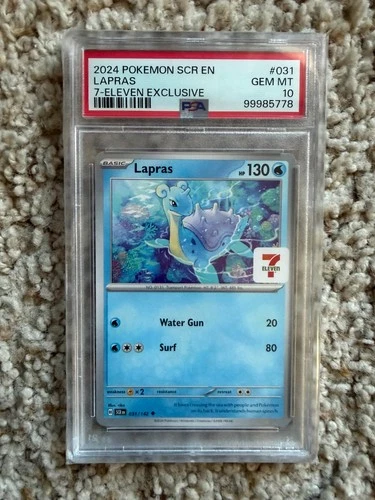 Lapras 7-11 31 pokemon stellar crown Mint PSA 10 Rare card!