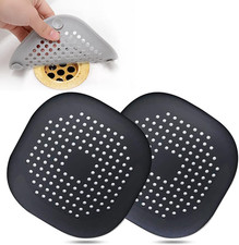 Hair Catcher,Square Hair Drain Cover for Shower Silicone Hair Stopper with Sucti