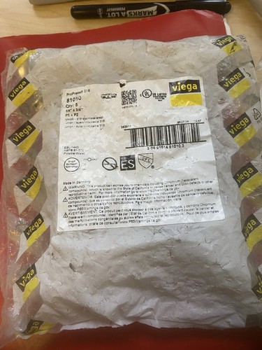 BRAND  NEW Viega 81010 3/4x3/4 Propress 316 Stainless Steel Union - Lot Of 4